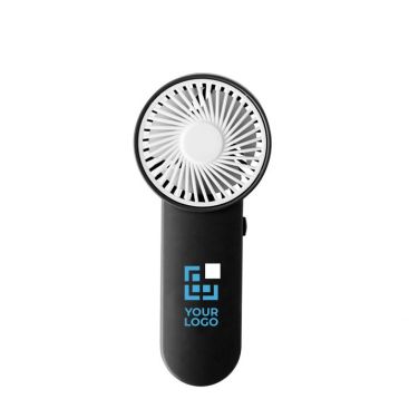 Ventilatore portatile di vari colori con pulsante laterale in plastica