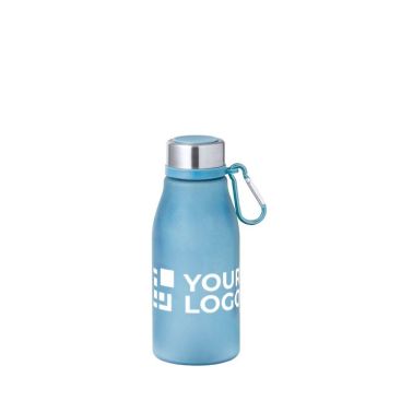 Borraccia dai colori opachi in rPET con moschettone coordinato 370ml
