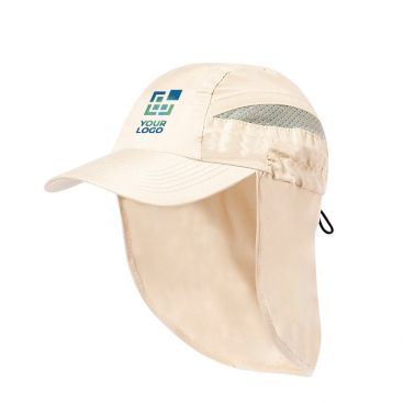 Cappello in microfibra con chiusura elastica e protezione per il collo