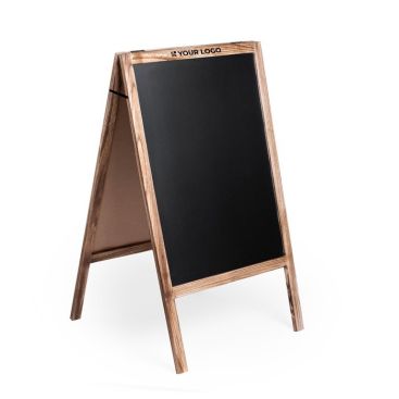Lavagna a cavalletto con struttura in legno da personalizzare