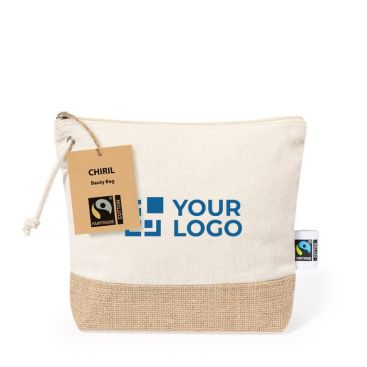 Pochette in 100% cotone Fairtrade con base in iuta laminato