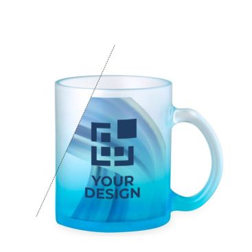 Tazza in vetro con finitura opaca e colori sfumati da 350 ml