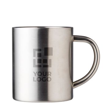 Tazza termica in acciaio inox con finitura argentata 300 ml