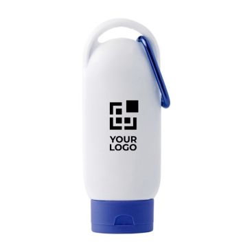 Crema solare SPF 30 con moschettone e tappo coordinato da 60 ml