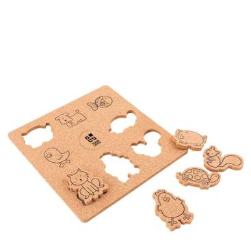 Puzzle per bambini in sughero con simpatici animali