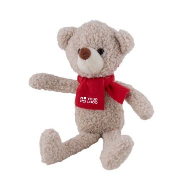 Orsacchiotto di peluche con sciarpa rossa personalizzabile