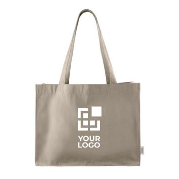 Borsa della spesa in cotone riciclato 300 g/m² con manici lunghi