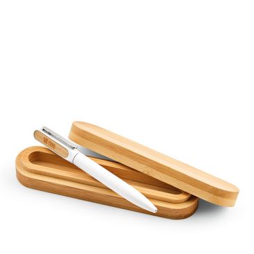 Penna in alluminio riciclato e bambù con inchiostro blu Dokumental®