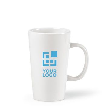 Tazza bianca alta di ceramica da personalizzare 270 ml