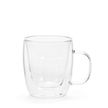 Tazza in vetro borosilicato a doppia parete da 220 ml