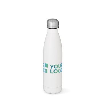 Borraccia bianca in acciaio inox riciclato con tappo anti goccia 400ml
