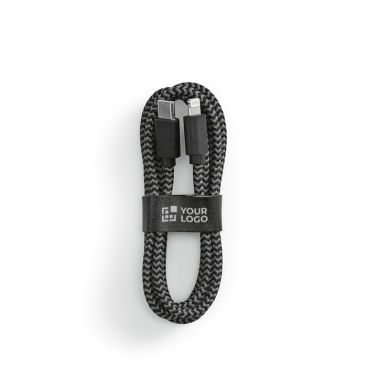 Cavetto di ricarica in rPET da 1m con connettore USB-C e Lightning