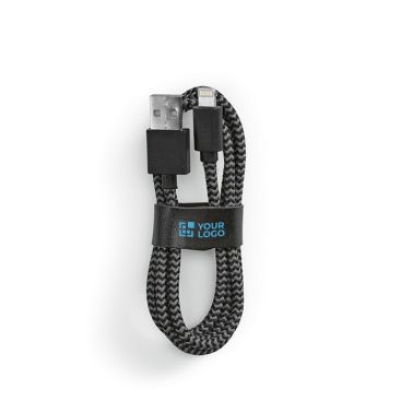 Cavetto di ricarica in rPET da 1m con connettore USB-A e Lightning