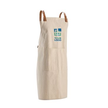 Grembiule con due tasche frontali in cotone riciclato da 280 g/m²