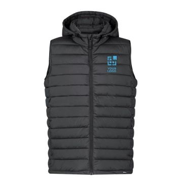 Gilet in 100% rPET resistente all'acqua con cappuccio regolabile Gilet in 100% rPET resistente all'acqua con cappuccio regolabile