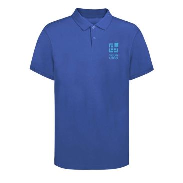 Polo unisex con 2 bottoni in 100% cotone pettinato ring spun 220 g/m²
