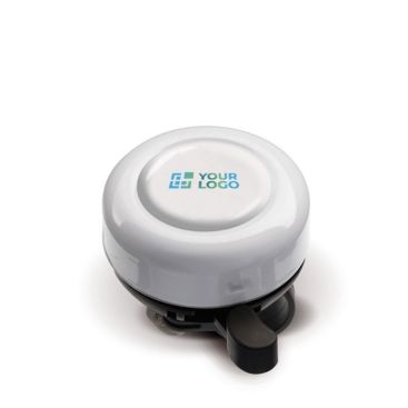 Campanello personalizzabile per bicicletta in metallo bianco Ø 56 mm