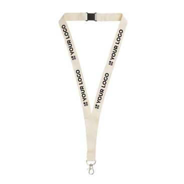 Lanyard in cotone organico porta badge con chiusura di sicurezza