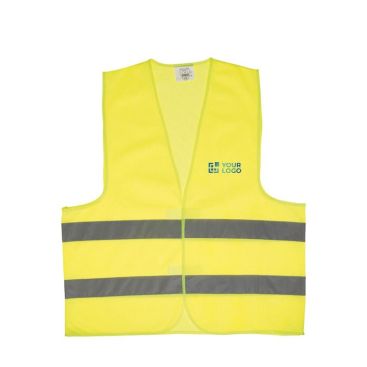 Gilet di sicurezza giallo con 2 strisce riflettenti per adulti
