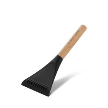 Raschietto per ghiaccio in r-PP e paglia di grano con manico in bambù