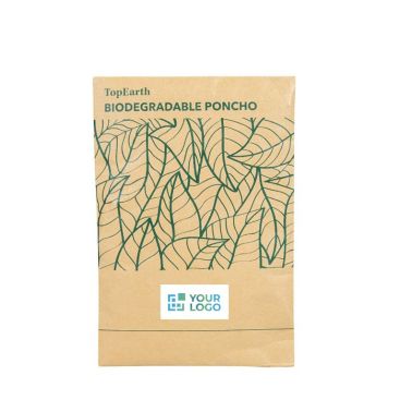 Impermeabile ecologico con cappuccio in PE biodegradabile 127x100cm