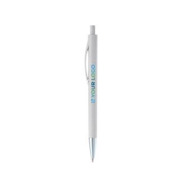 Penna a sfera di plastica ABS con punta metallizzata e inchiostro blu