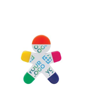 Evidenziatore a forma di omino con 5 colori differenti