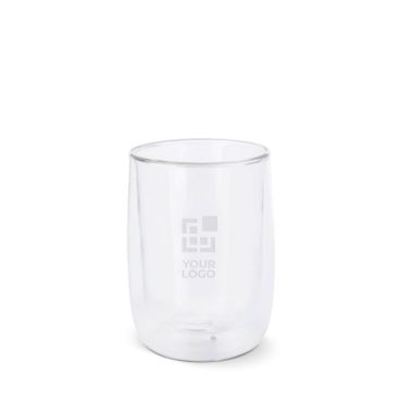 Bicchiere di vetro borosilicato soffiato a doppia parete da 320ml