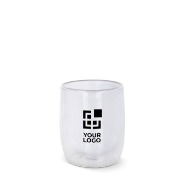 Bicchiere di vetro borosilicato a doppia parete con capacità di 230ml
