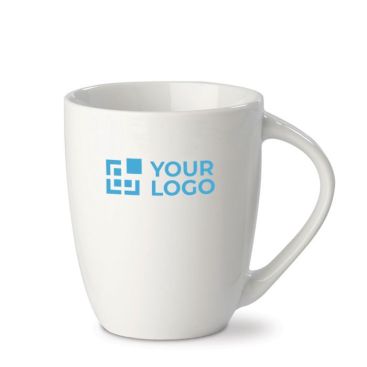 Mug di porcellana con grande manico triangolare prodotta in EU 270ml