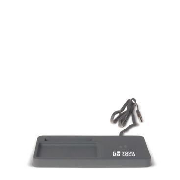Organizer da scrivania rettangolare con caricabatterie wireless 5W