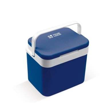 Borsa termica rigida in plastica con manico di trasporto bianco da 10L