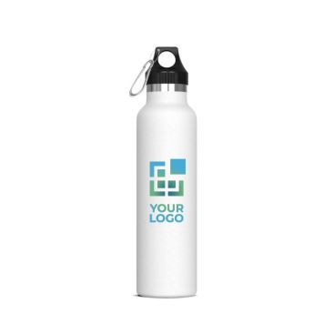 Borraccia acciaio inox con rivestimento in polvere e moschettone 650ml