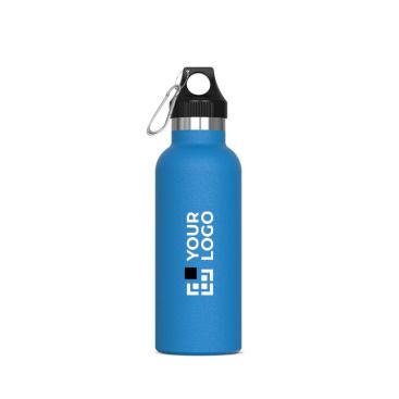 Borraccia acciaio inox con rivestimento in polvere e moschettone 500ml