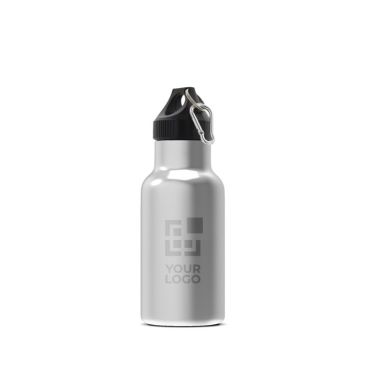 Borraccia acciaio inox con rivestimento in polvere e moschettone 350ml