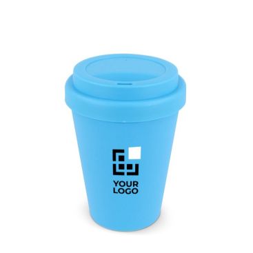 Bicchiere da asporto in plastica riciclata in colori vivaci 250ml