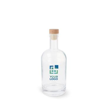 Bottiglia piccola in vetro con tappo a pressione in legno FSC 500ml