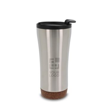 Bicchiere da asporto a doppia parete con base in sughero da 480ml