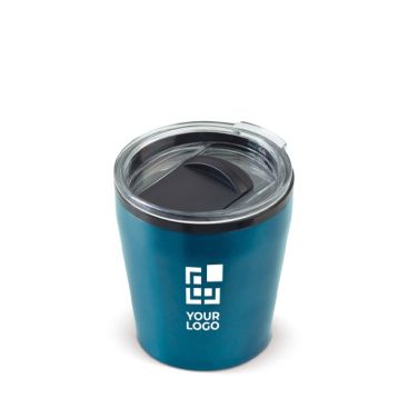Bicchierino da viaggio in acciaio con tappo a vite in plastica 180ml