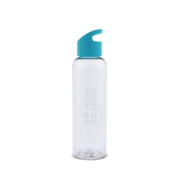 Borraccia promozionale in rPET trasparente con tappo colorato 600ml