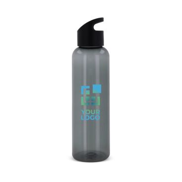 Borraccia in rPET trasparente colorata con tappo geometrico 600ml