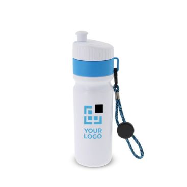 Borraccia sportiva senza BPA con dettaglio colorato e laccetto 500ml