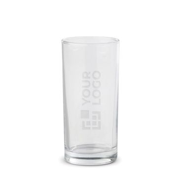 Bicchiere cilindrico di vetro lavabile in lavastoviglie da 270ml