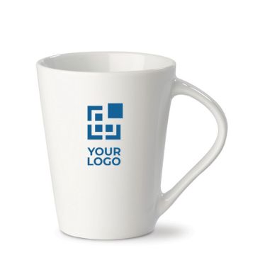 Mug in porcellana dalla forma conica con manico triangolare 270ml
