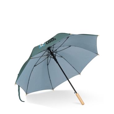 Ombrello in rPET da 25'' a prova di tormenta con manico in legno Ø103