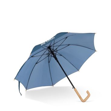 Ombrello in rPET da 23'' con particolare manico e punte in legno Ø103