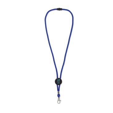 Lanyard colorato con moschettone in metallo e cursore personalizzabile
