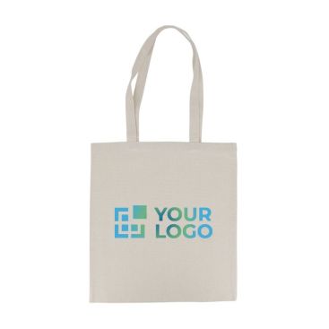 Shopper pubblicitaria con manici lunghi in cotone OEKO-TEX da 220g/m²