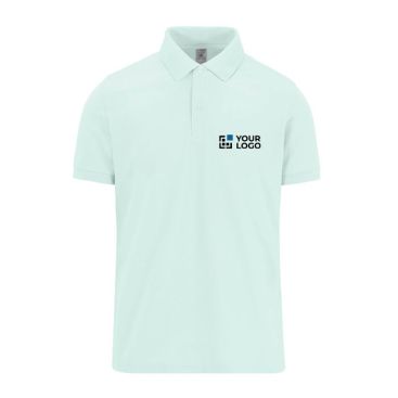 Polo classica unisex a maniche corte in cotone piqué da 180 g/m² B&C color azzurro