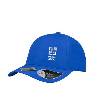 Cappellino con visiera curva poliestere riciclato certificato 115 g/m²